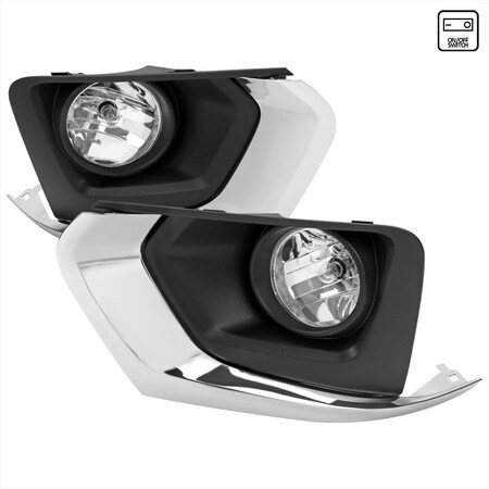 Spec-D Tuning FOG LIGHTS WITH CHROME HOUSING AND CLEAR LENS, 2PK LF-TVS18COEM-DL